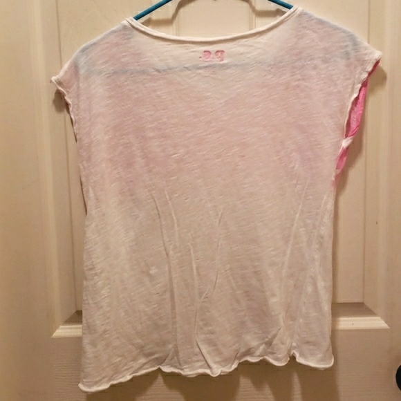 🌴 Pink & White Star Ombre Top - Picture 2 of 3
